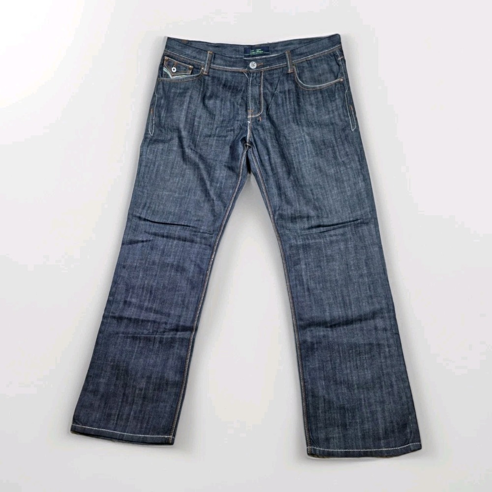 Five Four Jeans Mens 42x35 Relaxed Fit Baggy‎ Straight Leg Dark Wash Y2K Skate